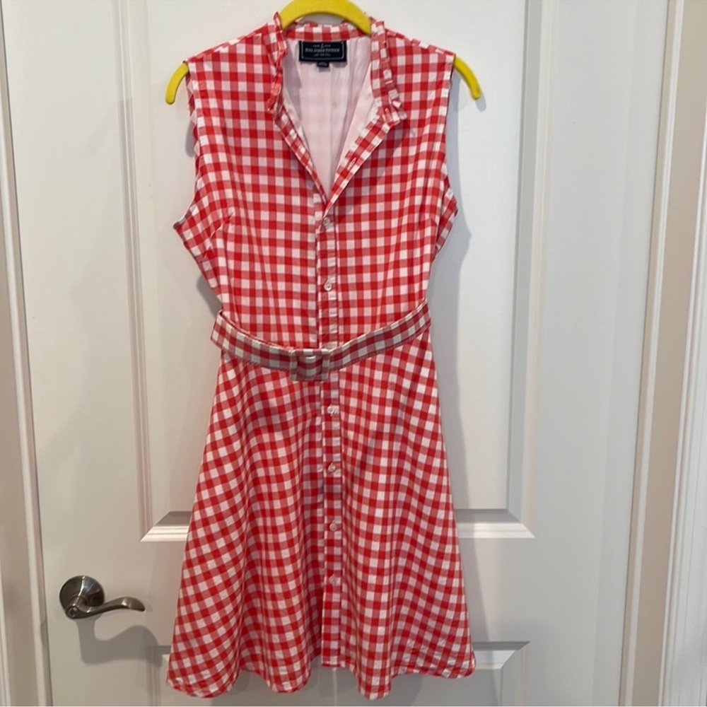 Kiel James Patrick red and white Gingham Sundress